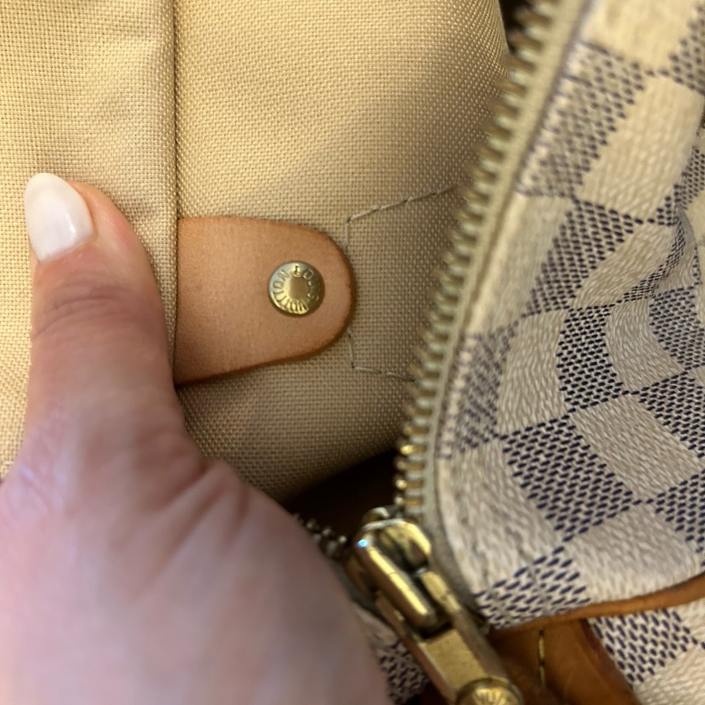 Louis Vuitton speedy. Grey and white checked. - Picture 2 of 5